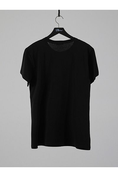 Ltb Men's Black Printed Short Sleeve Crew Neck T-Shirt 012208415960890000
