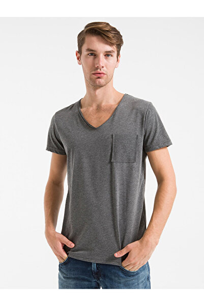 Ltb AnThraciTe V-neck PockeT T-Shirt