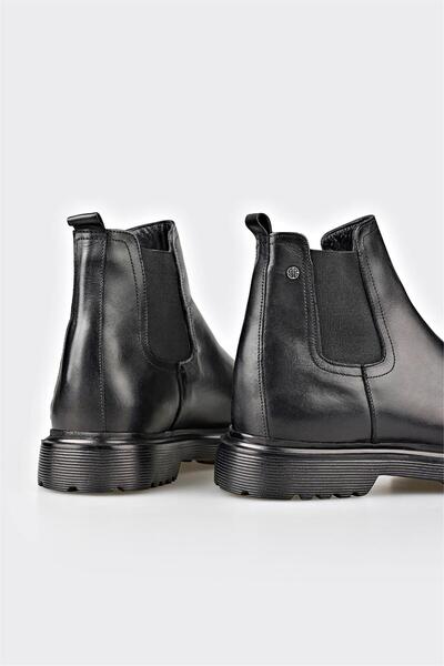 Elle Shoes Siyah Deri Erkek Günlük Bot