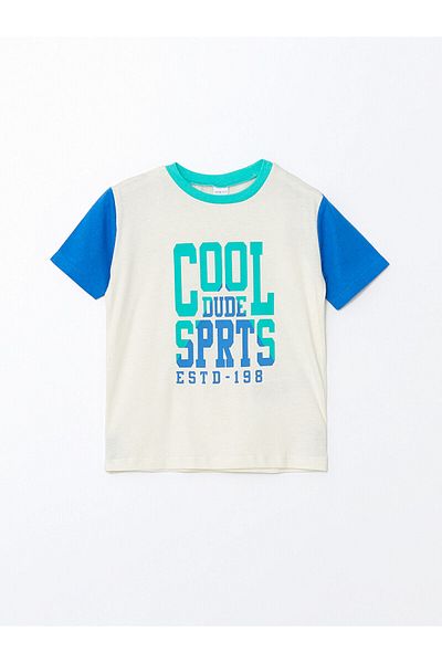 LC Waikiki T-shirt dla chłopca LCW – okrągły dekolt, krótki rękaw, z nadrukiem