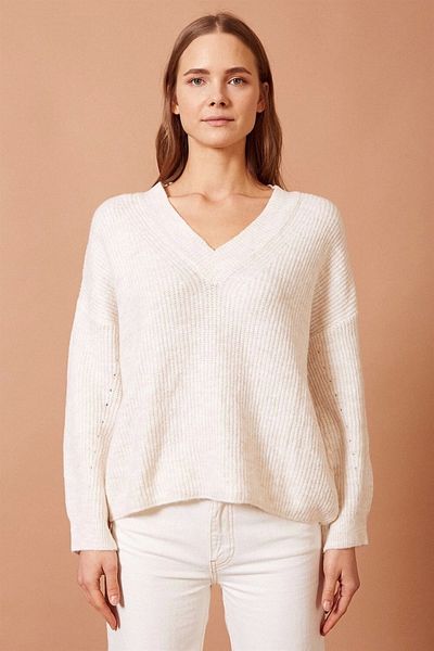 Trendyol Collection Stone Soft Textured Double Breasted Knitwear Sweater TWOAW24KZ00213