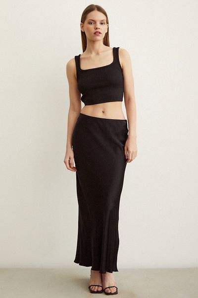 Never more Bias Satin Skirt
