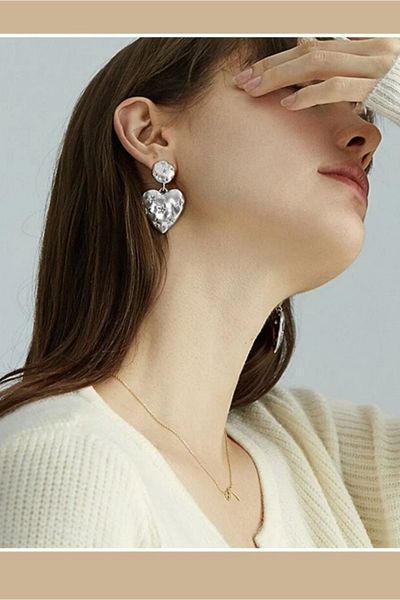 KYOLA DESİGN Star Detailed Dangle Silver Earrings