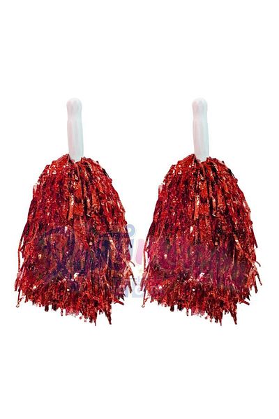 Misyon Red Show Pompom 2-Piece Pair