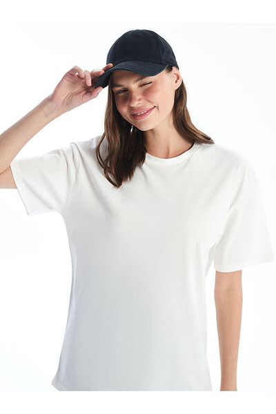 LC Waikiki LCW Women's T-Shirt - Crew Neck, Solid Cut, Short Sleeve