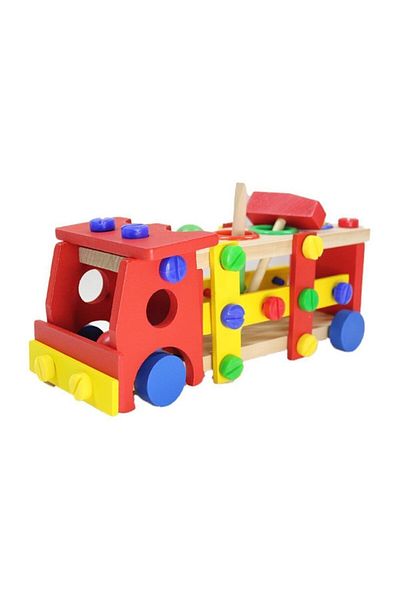 TORUTOYS Grck Wooden Disassemble Truck and Cigarette Lighter Game Set - Efsn
