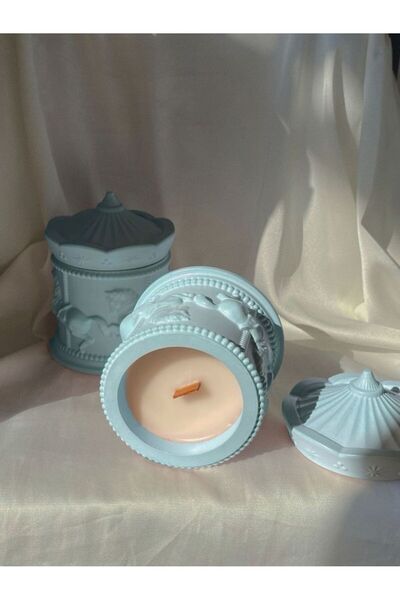 LARA küçük dükkan atolyesi 10 Adet Taş Beton Atlı Karınca Mumlu Dekoratif Hed...