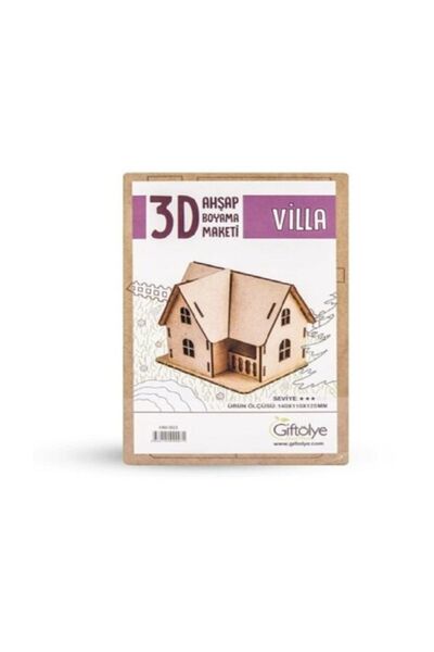 Genel Markalar 3d Ahşap Boyama Maketi Villa Modeli