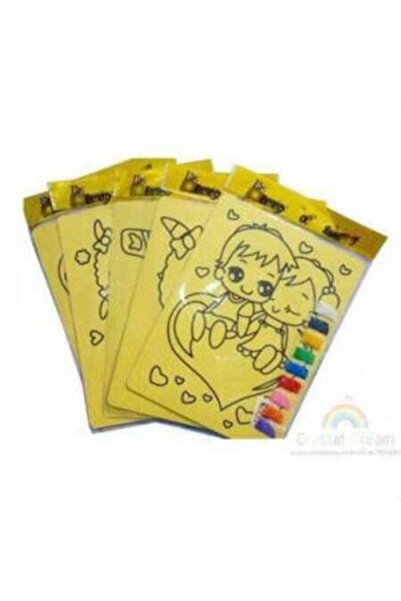 Kuki 50 Pieces.A4 Large Size (Girl-Boy) Sand Painting Set (Boy-Girl At Least 30 Models Mixed.)