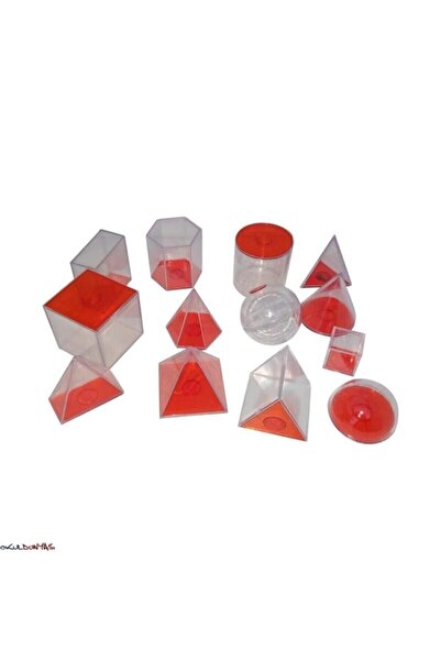 Esmay طقم جسم هندسي شفاف 13 قطعة 6 سم