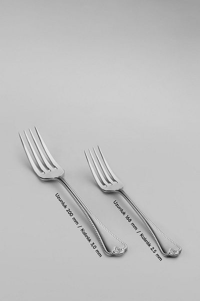 Nehir 30 Pieces Fulya Satin Cutlery Set for 6 People