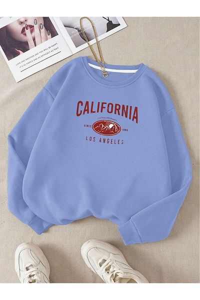 BENROMA Φούτερ California Printed Unisex Oversize Crew Neck