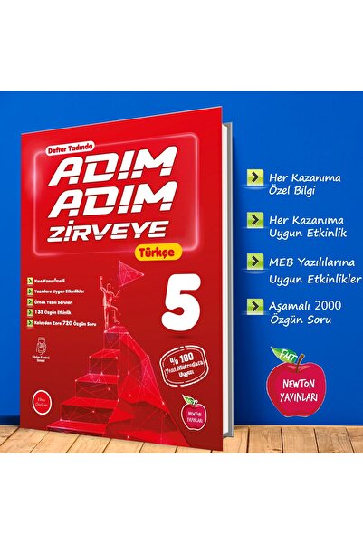 Newton Yayınları 5.Sınıf Adım Adım Zirveye Türkçe Defter Tadında Soru Bankası