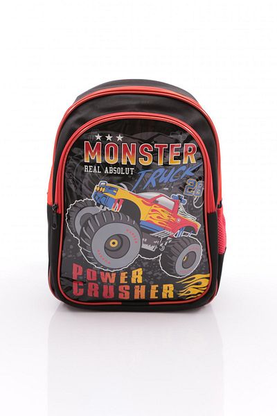 Mbag Men's School Bag and Lunch Box Set - Mb-715 Black Giant Truck