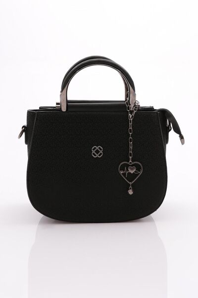 DGN Geantă de mână și umăr pentru femei cu mozaic negru - 4373563