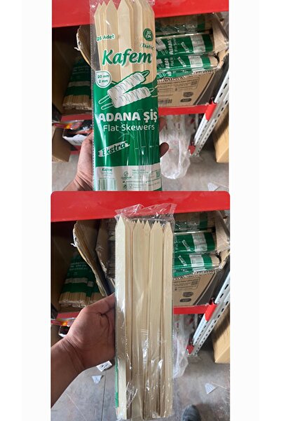 figanlar ambalaj Extra Kalın Adana Çöp Şiş Ekstra 35 Cm  25 Li 2 Pk 2cm Genişlik