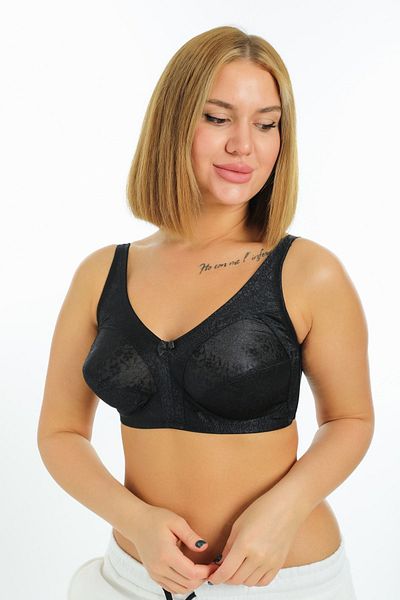 Malika Sutien de întărire minimizator fără fir, negru, cu model floral, pentru femei 4842044-alara 3025