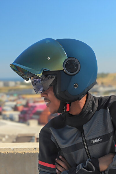 LS2 CLASSY MAT NAVY MAVİ KASK