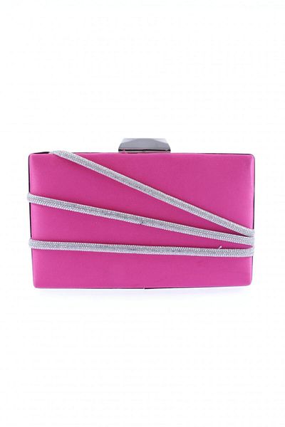 DGN Fuchsia Stone Women's Evening Dress Clutch Bag - 103853152