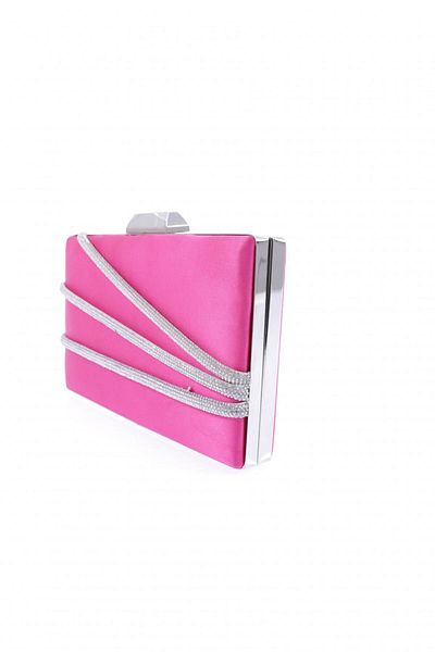 DGN Fuchsia Stone Women's Evening Dress Clutch Bag - 103853152
