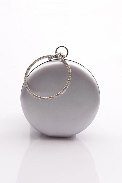DGN Női estélyi ruha Clutch táska - ezüst szatén modell 36103152