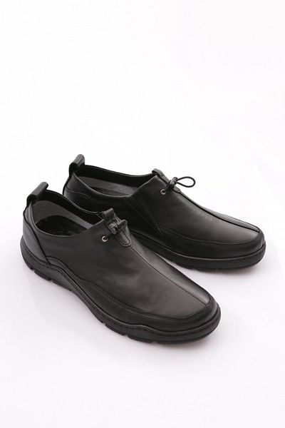 DGN Ανδρικά παπούτσια Comfort με λεπτομέρειες από καουτσούκ Μαύρο-μαύρο Γνήσιο δέρμα 61313616