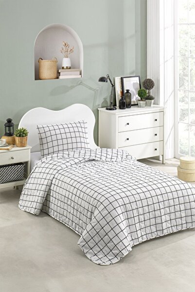 Eponj Home Kapitone Yatak Örtüsü Seti Tek Kişilik Artus Siyah