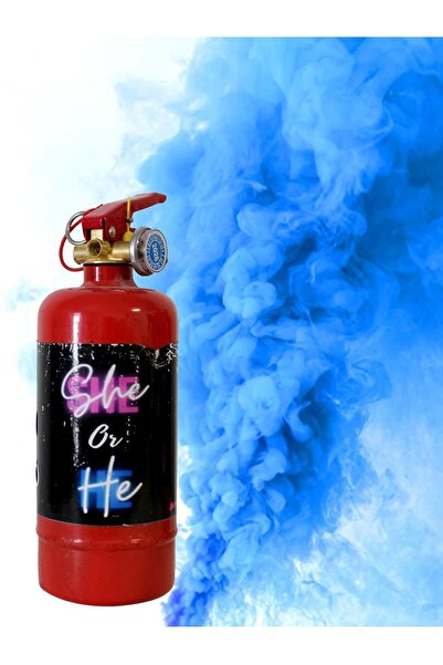 partideyince 1kg Yangın Tüpü Baby Shower Cinsiyet Partisi Belirleme Tüp Mavi