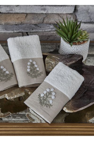 Dantela Kod-2020 30x50 Cotton Towel Set - Pack of 3