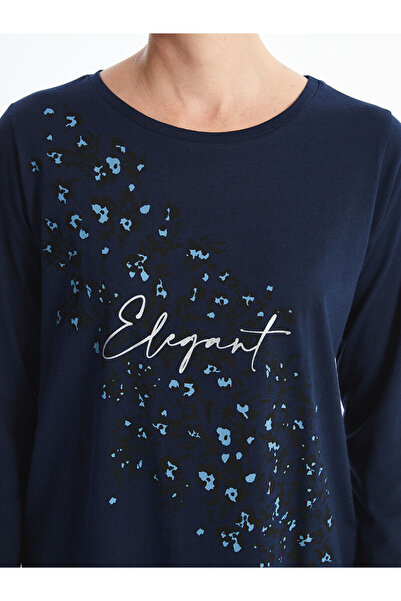 LC Waikiki Női LCW Print Crew nyakú póló