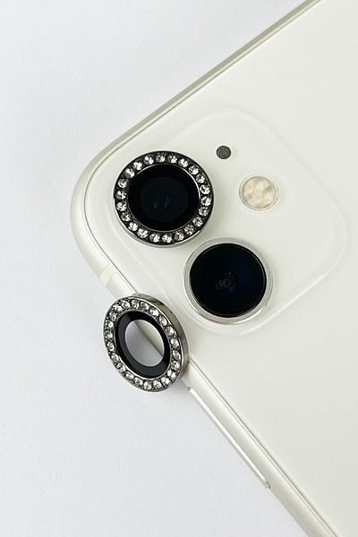 Vip Case Iphone 11/12/12 Mini Compatible Premium Camera Lens Protector with Diamond Stone
