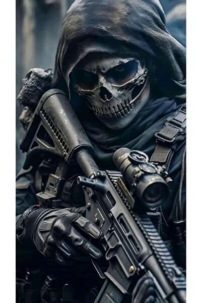 YENİ CREATİVE Araç Kapı Direk Kaplama Folyosu Kuru Kafa Desenli (Sağ Sol Takı...