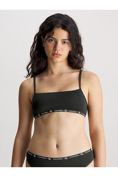 Calvin Klein Kadın Marka Logolu Pamuklu Normal Kalıp Günlük Çok Renkli Spor Sütyen 000QF7215E-BGH