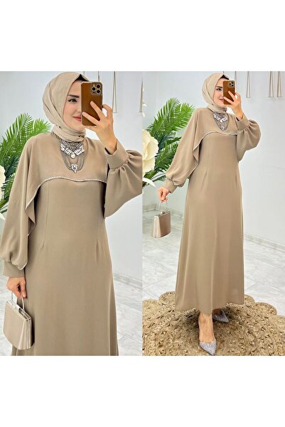 FIRSTESLEM Dubai Premium Series - Γυναικείο φόρεμα με μανίκια μπαλόνι διπλής ...