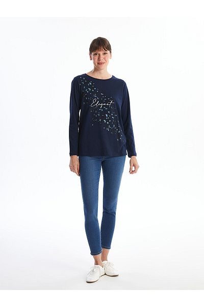 LC Waikiki LCW Patterned Crew Neck Women's T-Shirt