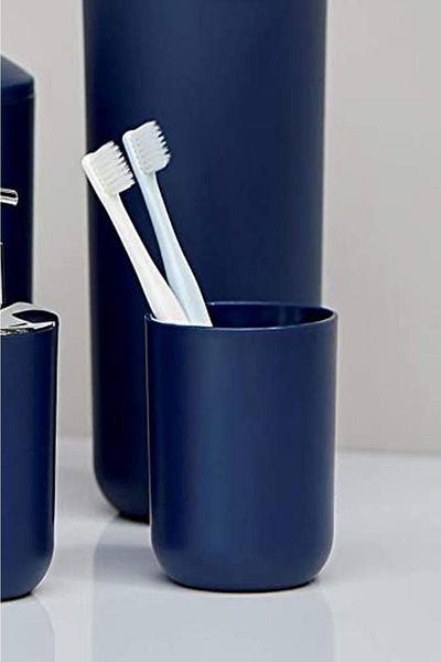Saban Toothbrush Holder And Paste Holder Navy Blue