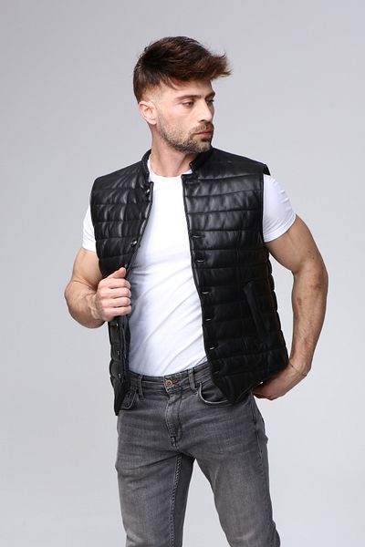 CE-YIL DERİ ÜRÜNLERİ Leather Inflatable Vest - Genuine