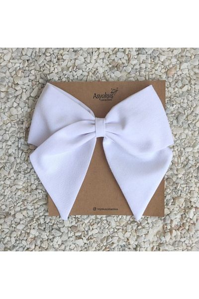 Asyakuscollection White Bow Lux Automatic Buckle