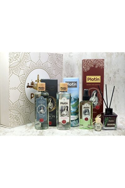 Platin Kolonya & Parfüm Platin Özel Seri Hediyelik 5'li Kolonya ve Bambu Seti