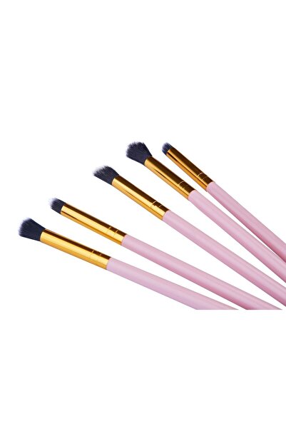 MUJGAN 5-piece Pink Plain Pattern Eyeshadow Brush Set