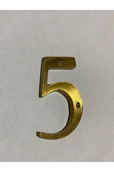 SGS Size 5 Yellow Solid Brass Matte - Adhesive Gift, Length 4cm