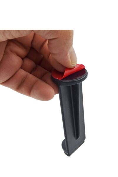 Genel Markalar Kendinden Yapışkanlı Yeni Nesil Çok Amaçlı Siyah Plastik Kapı Stoperi/Durdurucu/Tamp 3 ADET