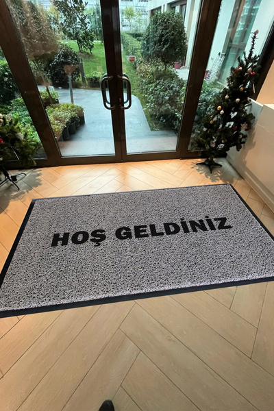 Paspas Yap Welcome Printed - Curly Floor Mat with Edge: Home Workplace and Office Floor Mat