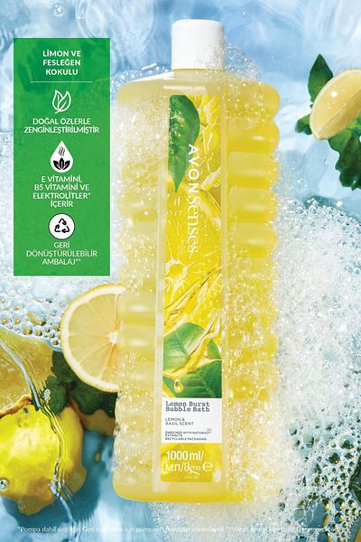 AVON Senses Lemon Burst Bubble Bath 1000ML