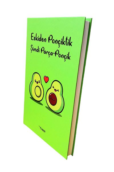 ÇİLEKHOMEAVM AVAkADO Green Hard Covered Memory Book - Daily Memory Notebook