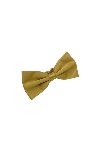 Brianze Gold Color Satin Bow Tie