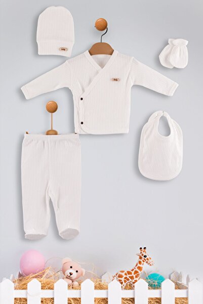 Kinder Baby Özlem Bebe - طقم خروج فاخر من المستشفى مكون من 5 قطع 4205