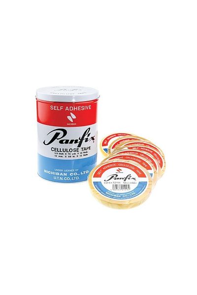 Panfix Transparent Cellophones Tape (with metal box) 12x66 Mm 12 pcs