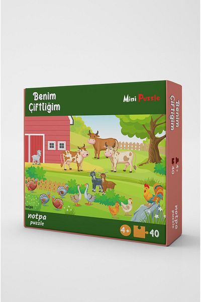 kutuTR 4 Year Old My Farm Mini Puzzle - 40 Pieces KY-003