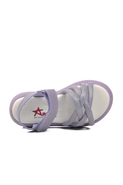 AYAKMOD 24-401-P Lila Ortopedik Taban Kız Çocuk Sandalet